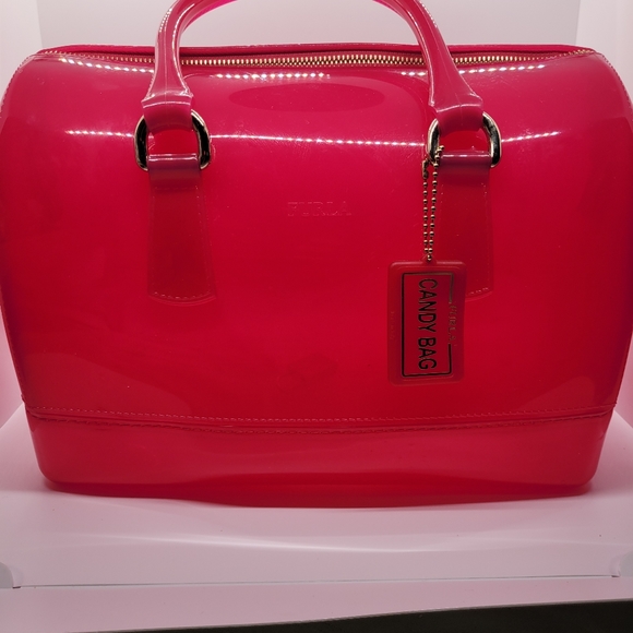 Medium Fuschia Furla Candy Bag - Picture 15 of 16